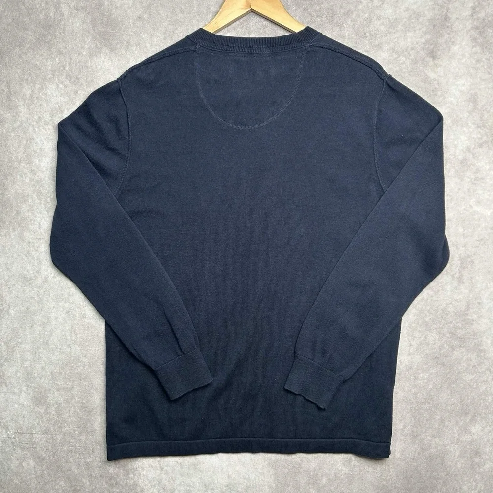 Porter & Ash Mens Henley Sweater Small Large Long Sleeve Preppy Outdoors Hiking